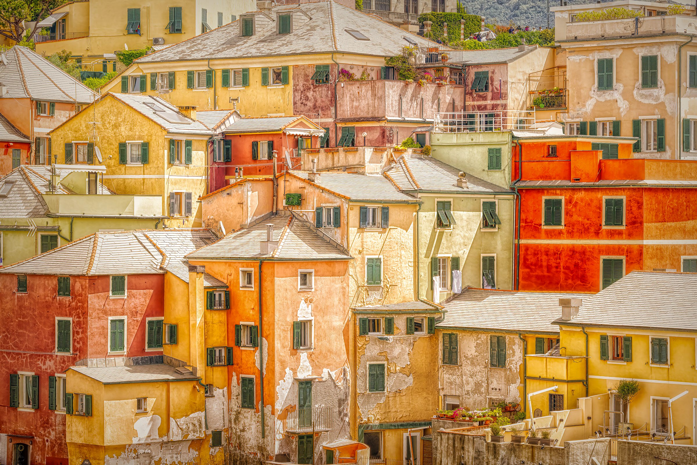Boccadasse Genoa - Timeless Mediterranean village with weathered pastel facades