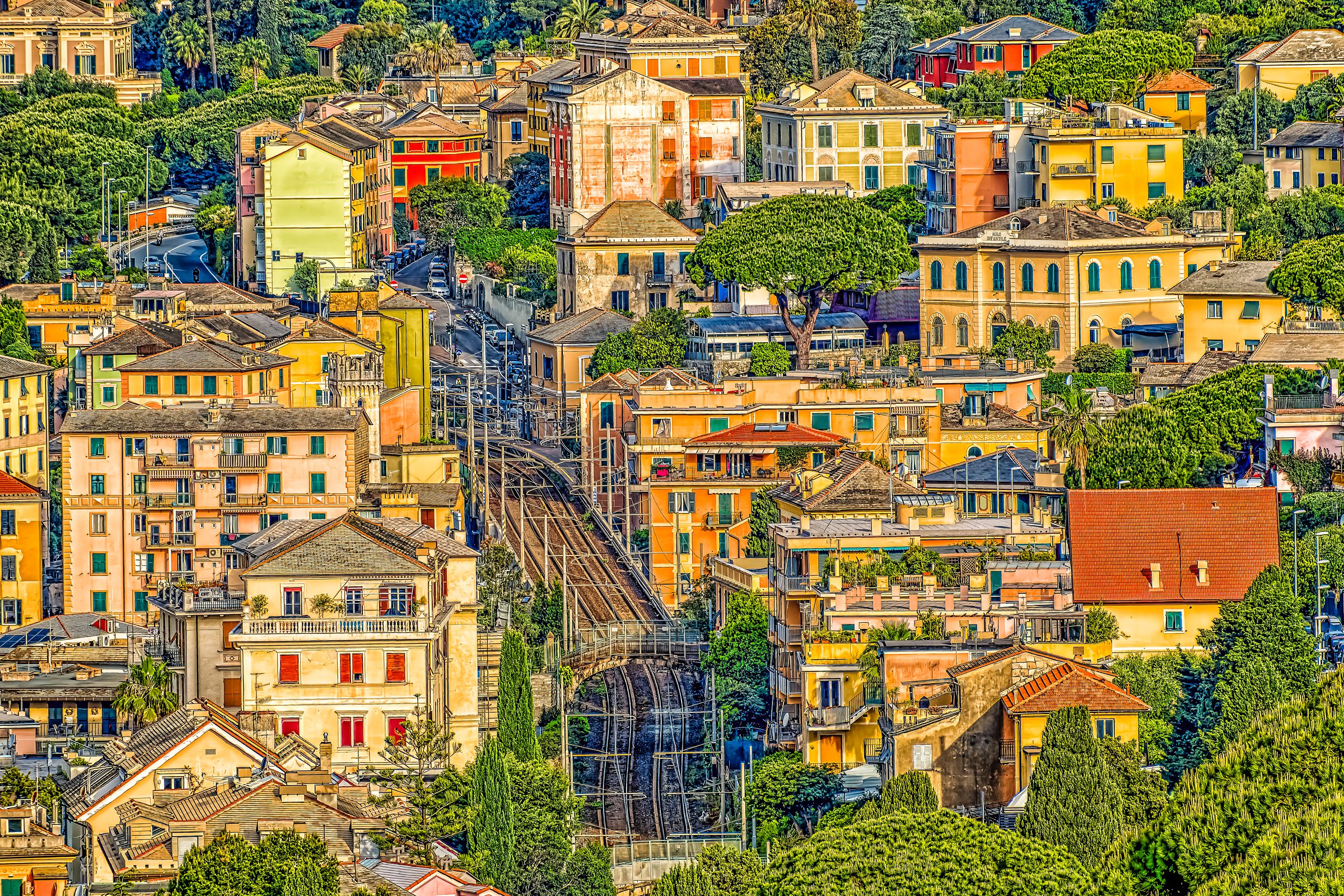 Railway Through Paradise Cinque Terre - Train tracks weaving through colorful coastal villages