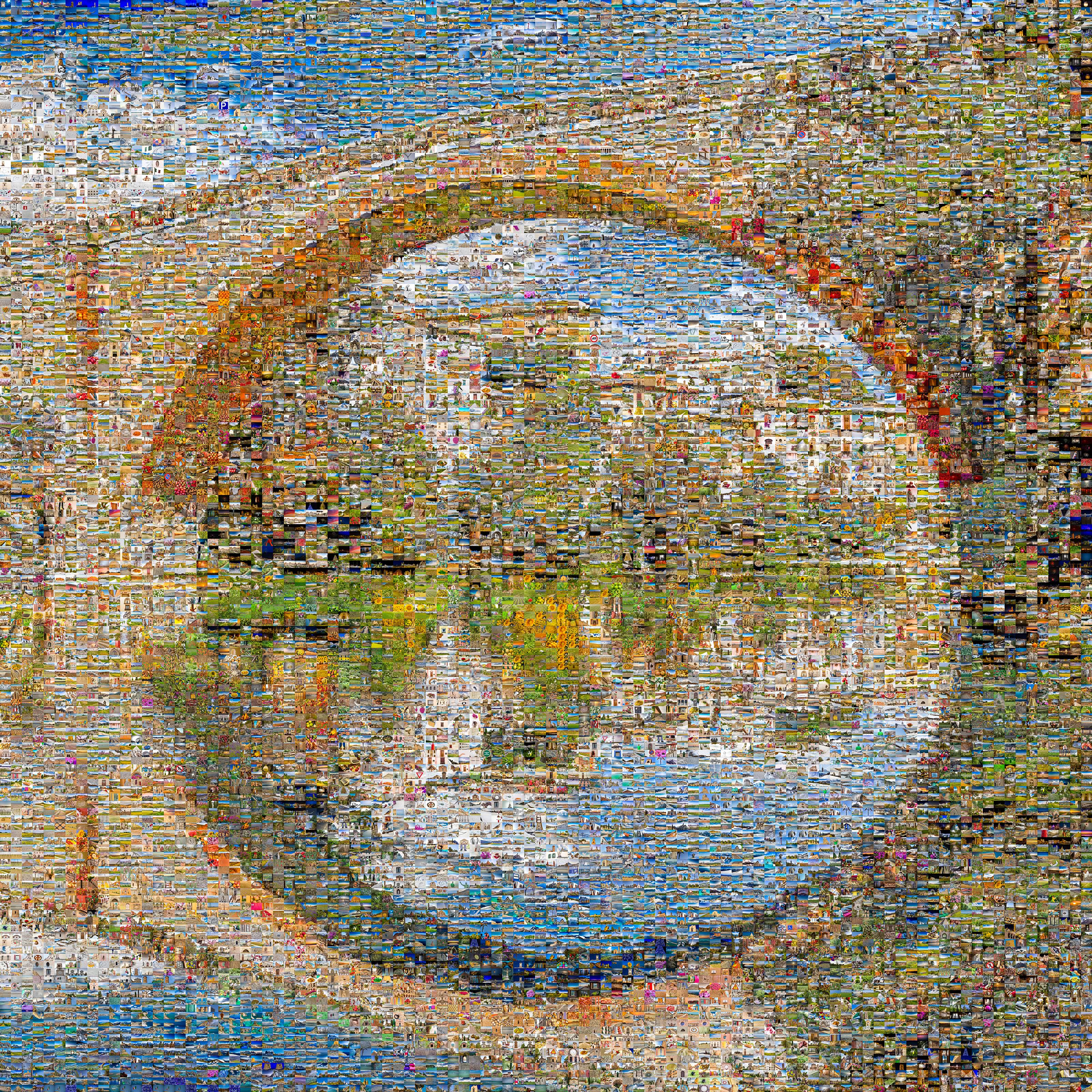 Fotomosaico Ponte Fossombrone patrimonio storico
