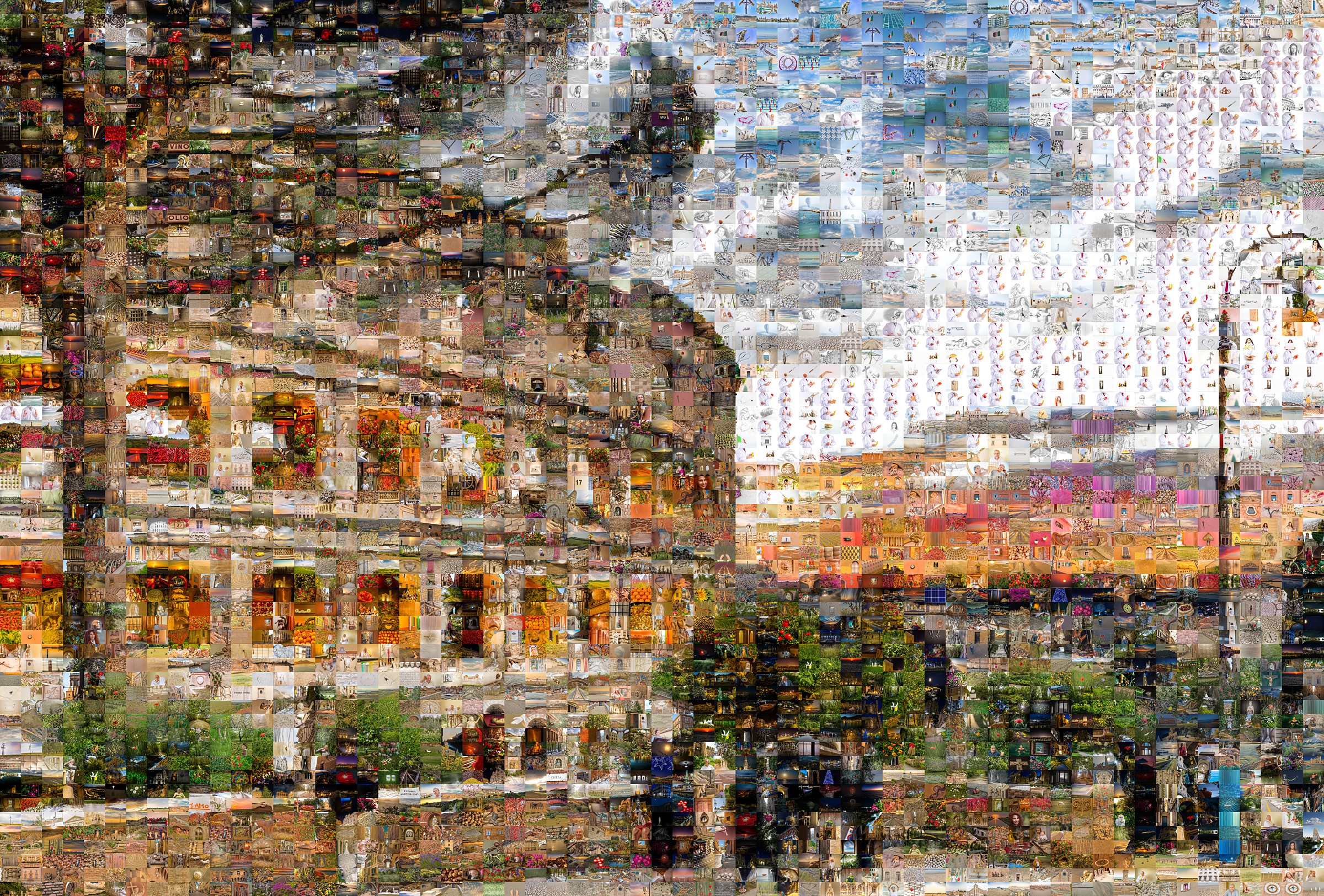 Colosseum Rome photographic mosaic corporate art